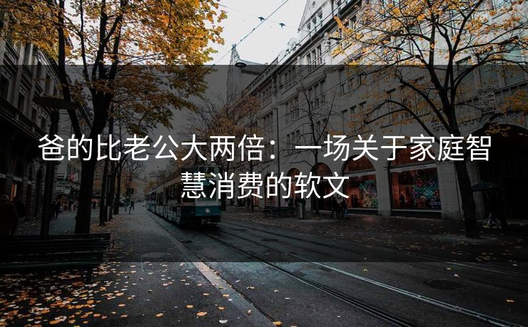 爸的比老公大两倍：一场关于家庭智慧消费的软文