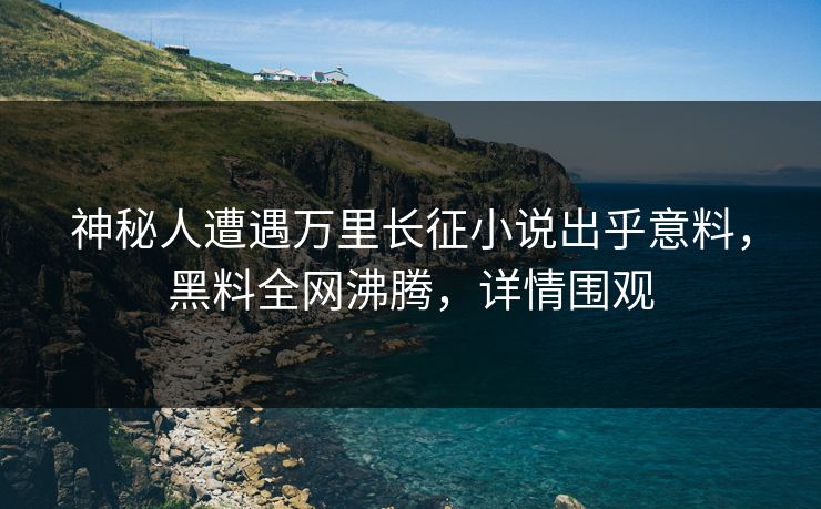 神秘人遭遇万里长征小说出乎意料，黑料全网沸腾，详情围观